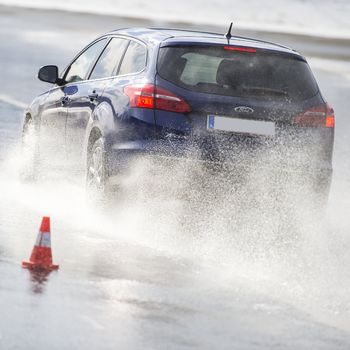 Free Drifting with own Car in the Driving Center